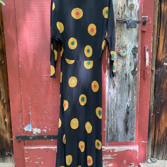 Rare - Koos Van Den Akker Couture 60's/70's Op Art Print Silk Jersey Maxi Dress - Picture 11 of 11